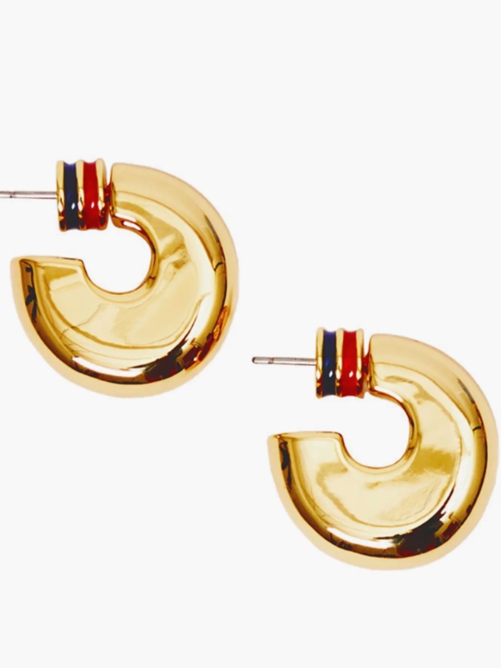 Clare V small gold le hoop earrings